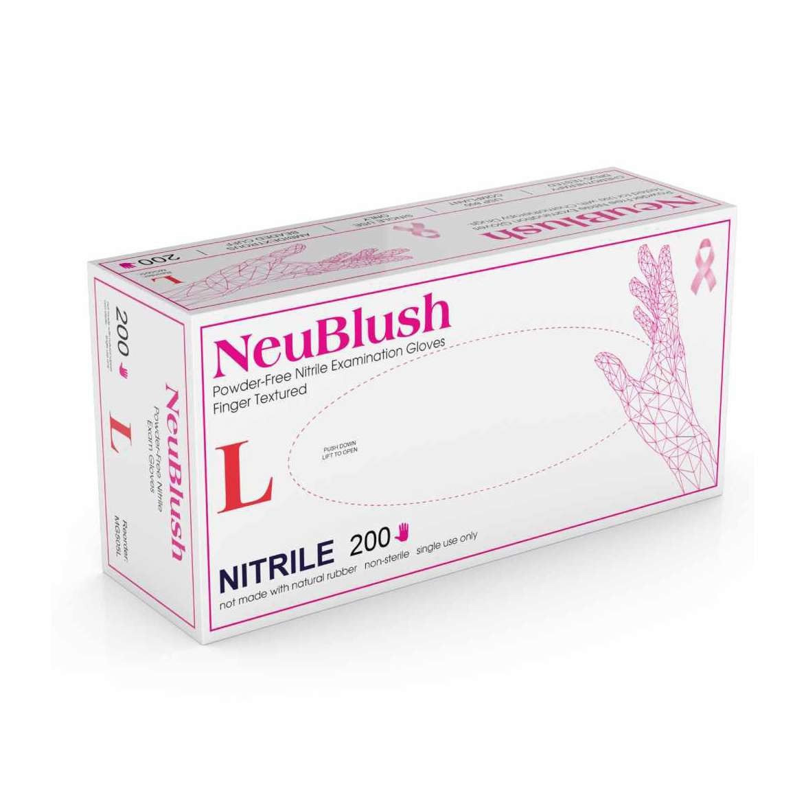 Medgluv Neublush Nitrile Exam Gloves
