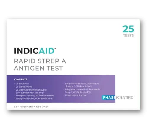 Indicaid Rapid Strep A Antigen Test