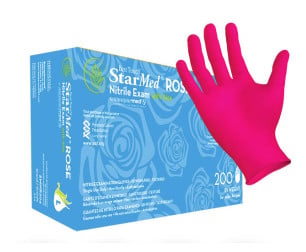 Harps Usa Starmed Rose Nitrile Exam Glove