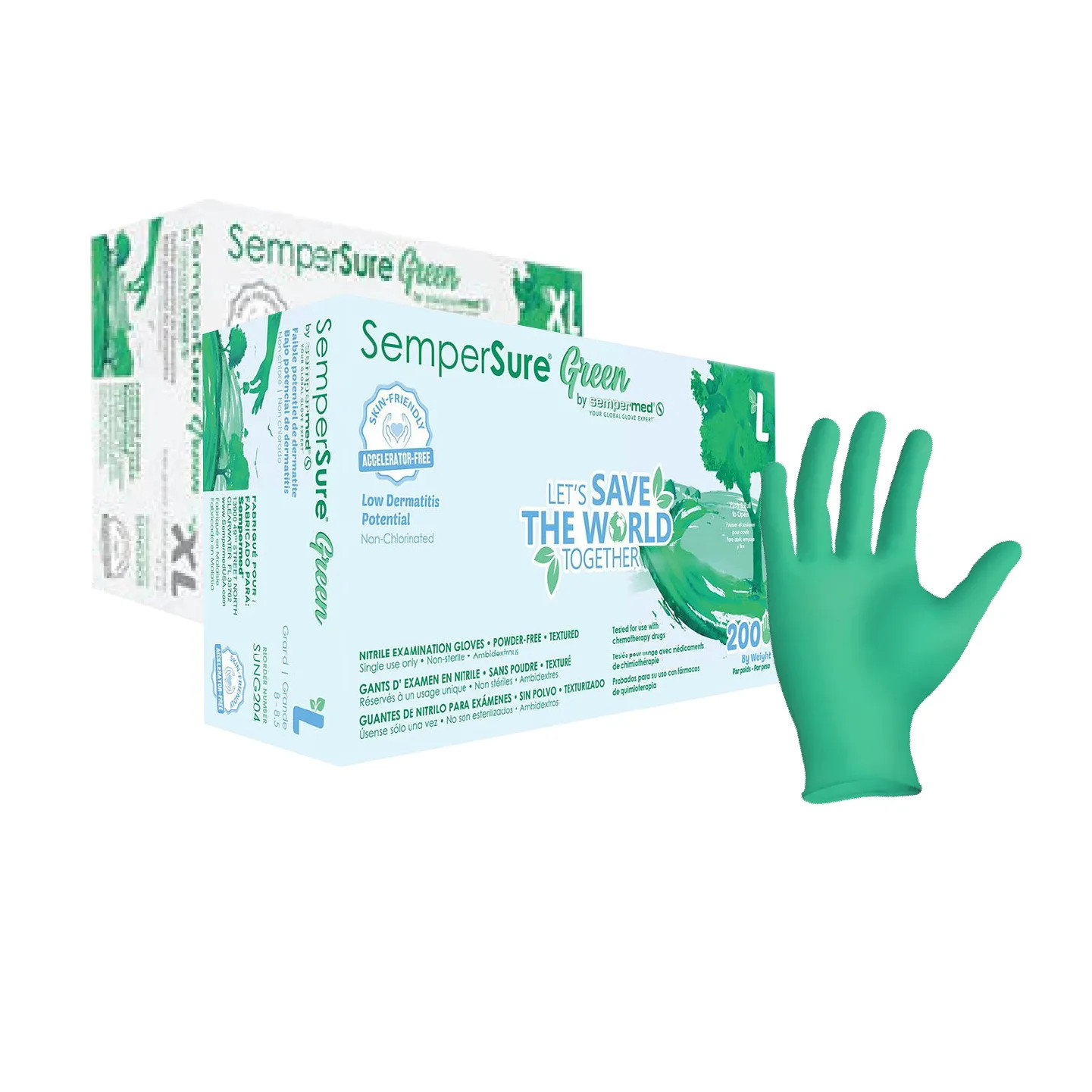 Harps Usa Sempersureï¿½ Green Nitrile Exam Glove