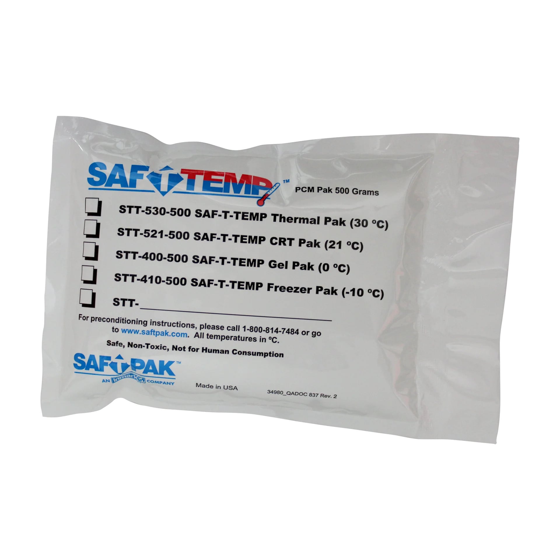 Stt-521-500 - Saf-T-Temp® Controlled Room Temperature Phase Change Material Paks