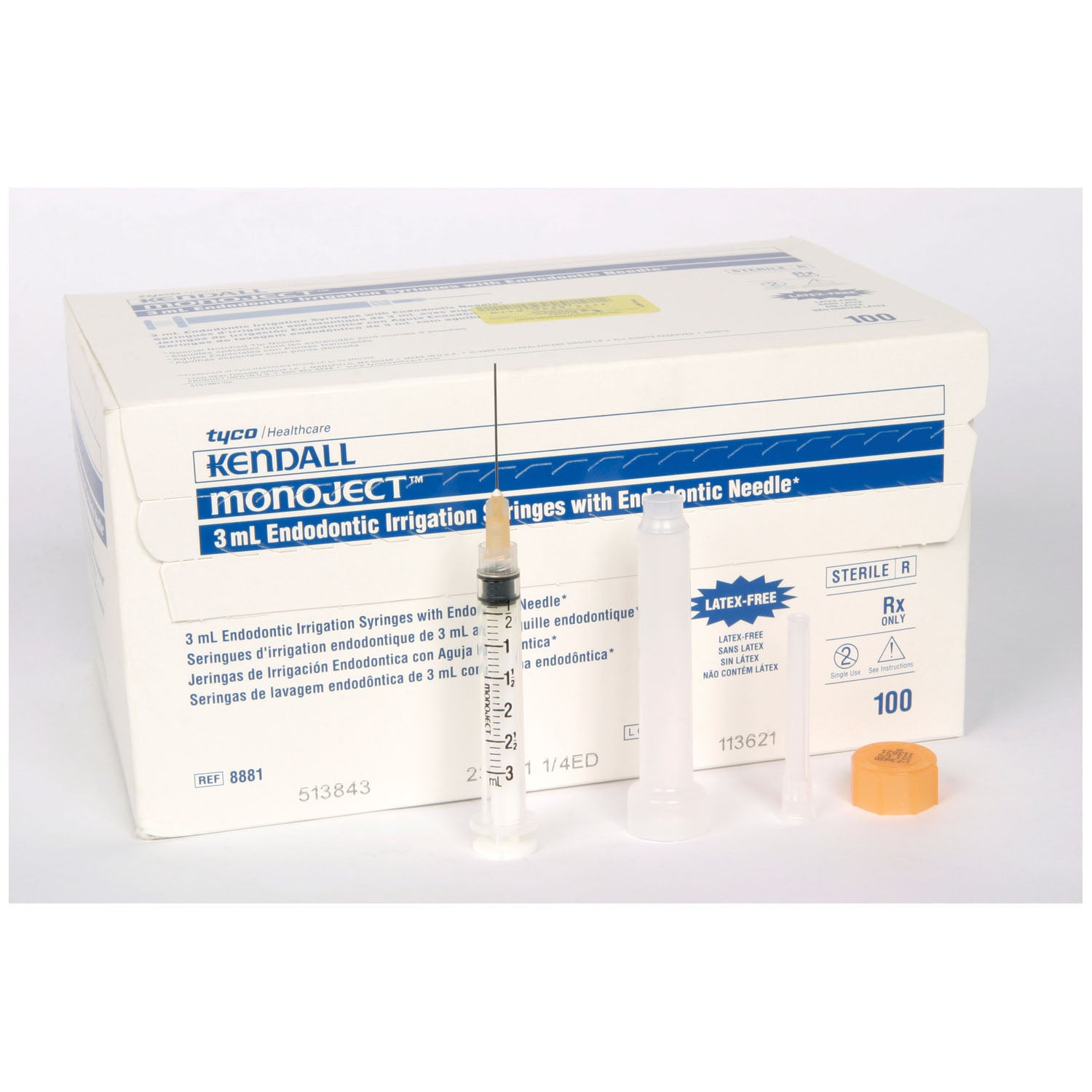 Cardinal Health Monoject 513 Ed Endodontic Irrigation Syringe