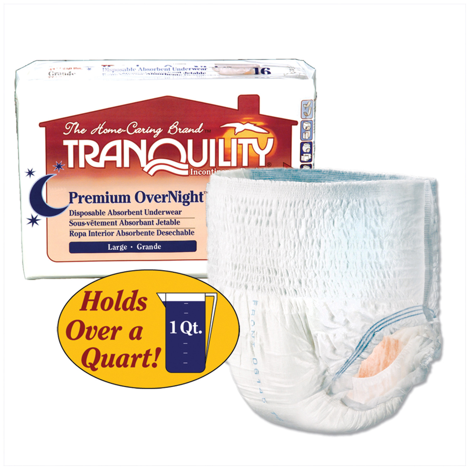 Principle Business Tranquility Premium Overnight Disposable Absorbent Underwear