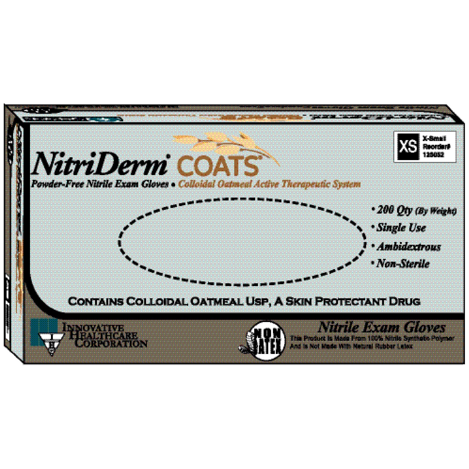 Innovative Nitriderm Coats Powder-Free Nitrile Exam Gloves