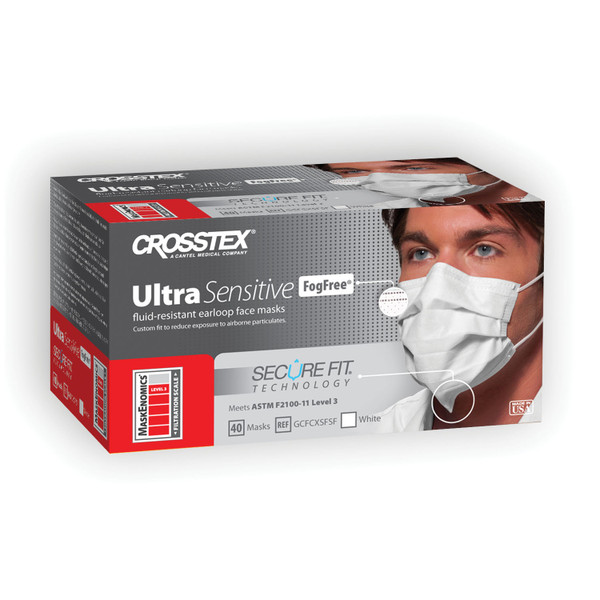 Crosstex Securefit Ultra Sensitive Earloop Mask
