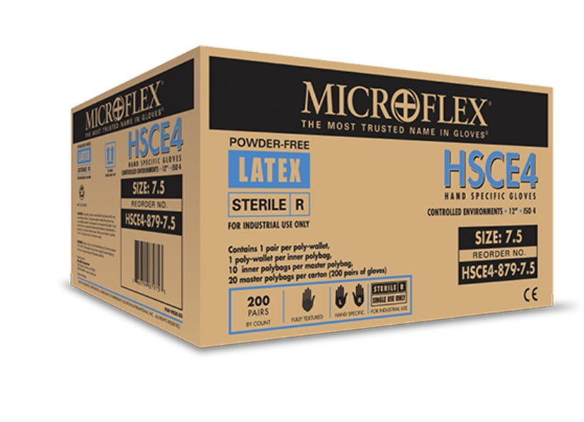 Ansell Microflex Latex Cleanroom Gloves Series Hsce4-879 (10137_HSCE4-879-6)