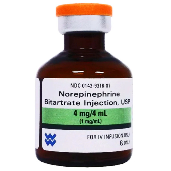 Pfizer Norepinephrine Bitartrate Injectable