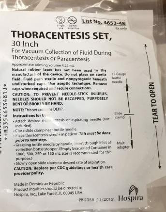 Icu Medical Thoracentesis Set