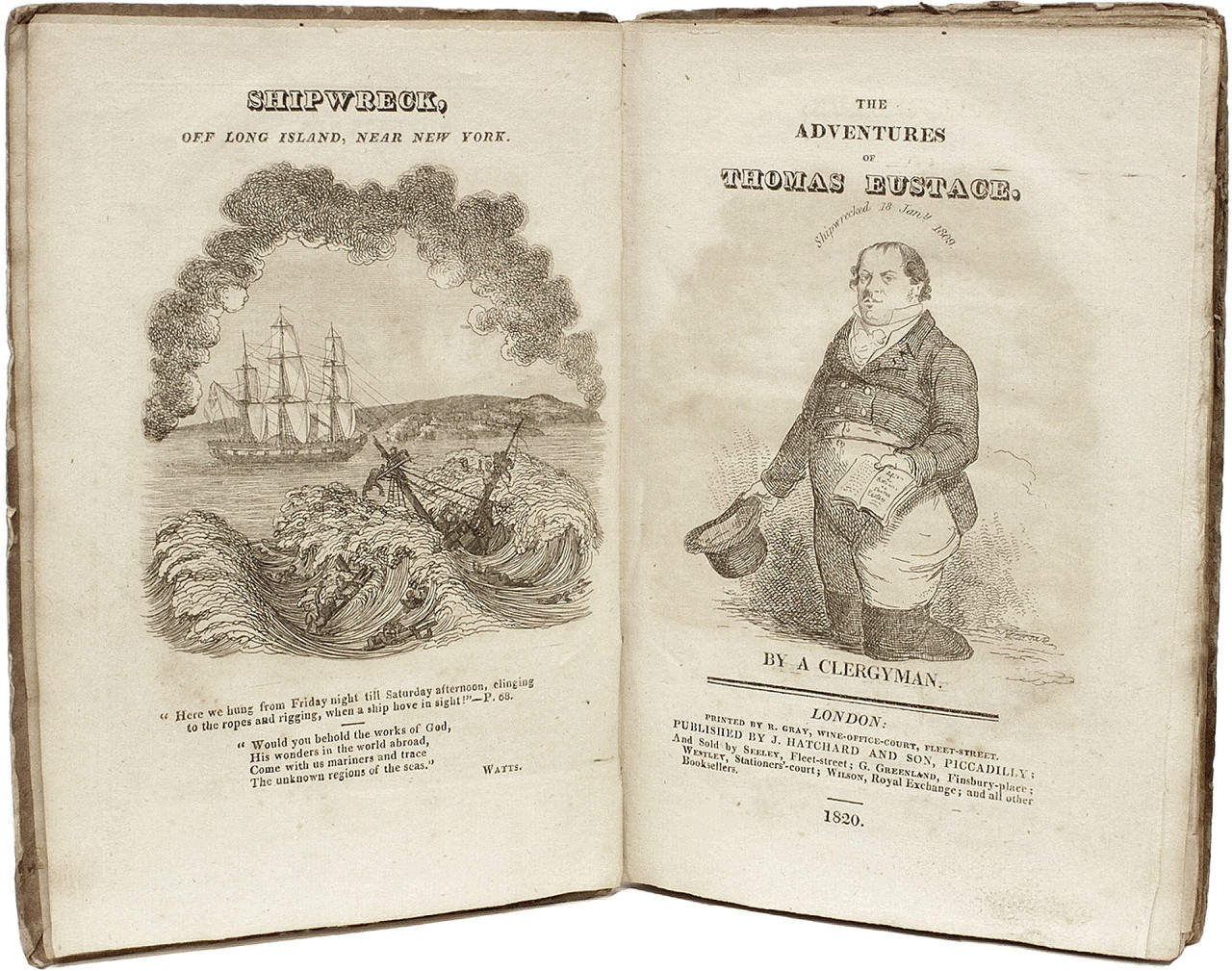 EUSTACE, Thomas ( By A Clergyman ). The Adventures of Thomas Eustace, Shipwrecked 18 Jany. 1809 EUSTACE, Thomas ( By A Clergyman ). The Adventures of Thomas Eustace, Shipwrecked 18 Jany. 1809