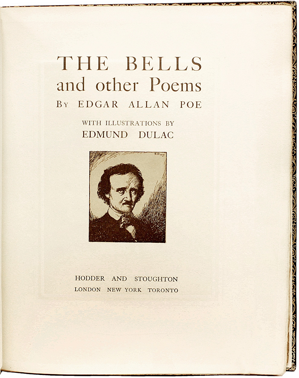 POE, Edgar Allan. The Bells And Other Poems. (LIMITED EDITION SIGNED