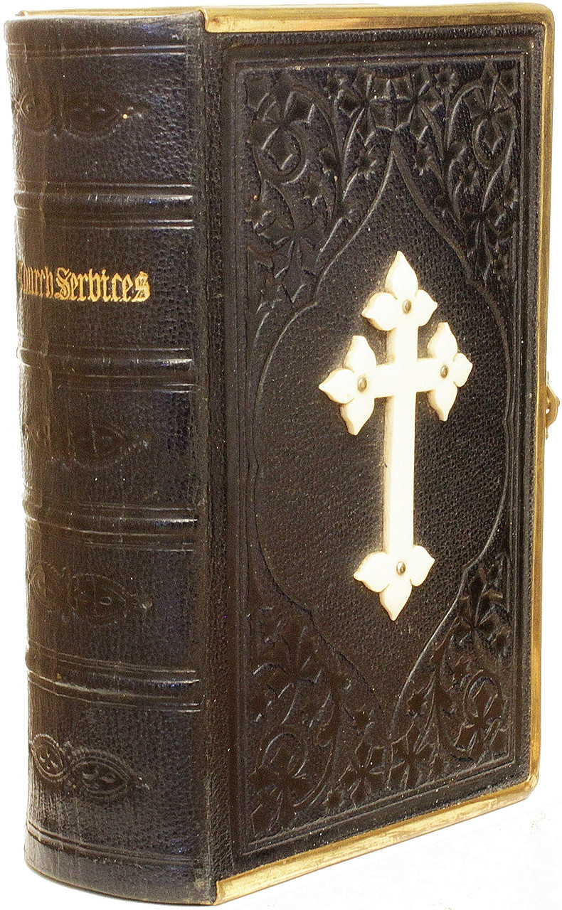 BOOK OF COMMON PRAYER. (1871 - IN A FINE BRASS MOUNTED LEATHER