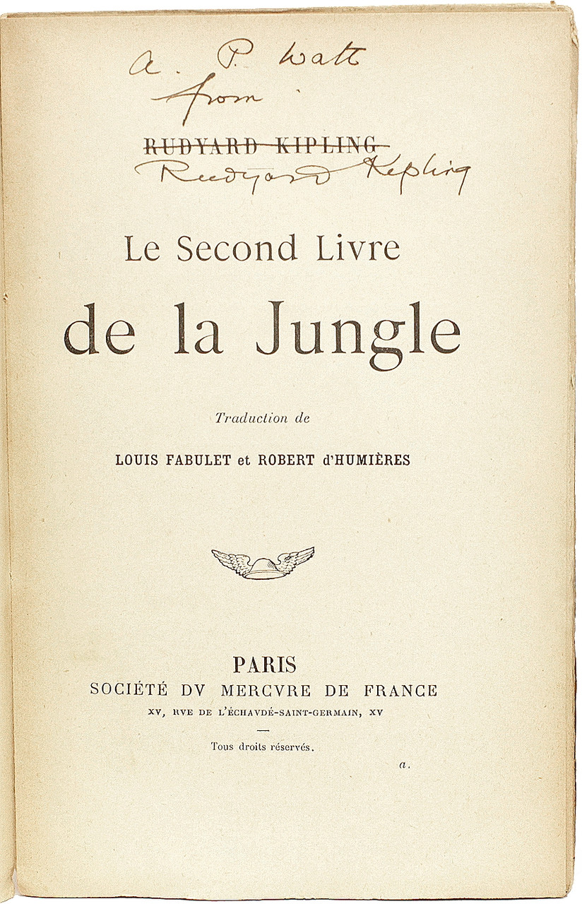 Kipling Rudyard Le Livre De La Jungle With Le Second Livre De La Jungle 1899 Fourth Kipling Rudyard Le Livre De La Jungle With Le Second Livre De La Jungle 1899 Fourth