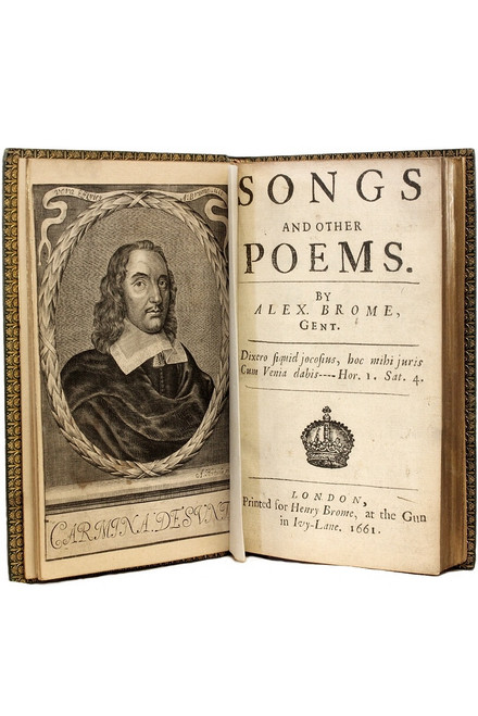 BROME, Alexander. Songs and Other Poems. (FIRST EDITION - 1661) BROME, Alexander. Songs and Other Poems. (FIRST EDITION - 1661)