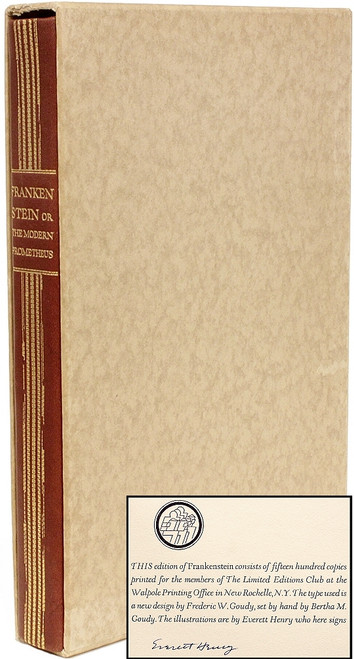 SHELLEY, Mary. Frankenstein or The Modern Prometheus. (THE LIMITED EDITIONS CLUB - 1934 - SIGNED) SHELLEY, Mary. Frankenstein or The Modern Prometheus. (THE LIMITED EDITIONS CLUB - 1934 - SIGNED)