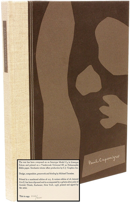 TOROSIAN, Michael. Paul Caponigro On Prior Lane: A Firefly's Light The Cushing Interviews. (FIRST LIMITED EDITION - 2008) TOROSIAN, Michael. Paul Caponigro On Prior Lane: A Firefly's Light The Cushing Interviews. (FIRST LIMITED EDITION - 2008)