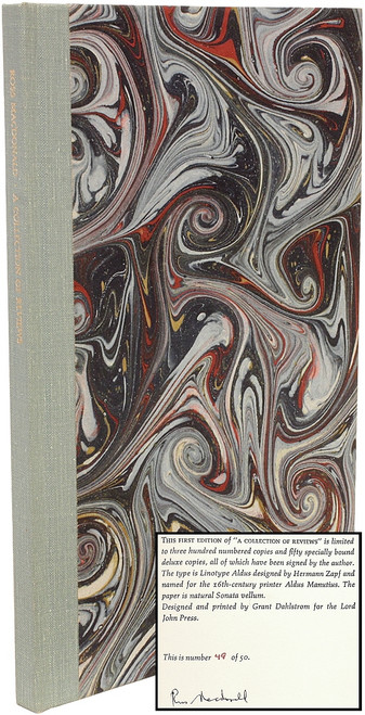 MacDONALD, Ross ( Kenneth Millar ). A Collection Of Reviews. (SIGNED - LIMITED TO 50 COPIES - 1979) MacDONALD, Ross ( Kenneth Millar ). A Collection Of Reviews. (SIGNED - LIMITED TO 50 COPIES - 1979)