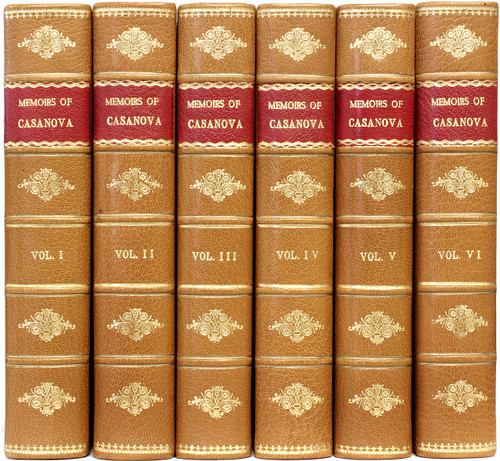 CASANOVA, Jacques. The Memoirs of Jacques Casanova de Seingalt. Written by himself now for the first time completely translated into English by Arthur Machen. (6 VOLUMES - 1922) CASANOVA, Jacques. The Memoirs of Jacques Casanova de Seingalt. Written by himself now for the first time completely translated into English by Arthur Machen. (6 VOLUMES - 1922)