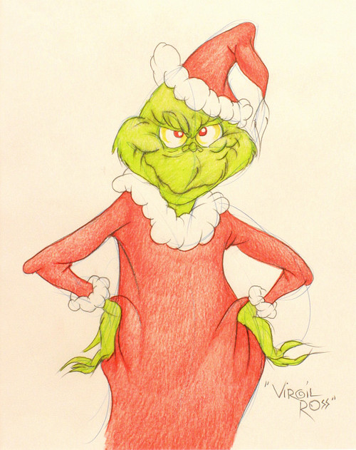 GEISEL, Theodore: (Dr. Seuss) ( Virgil Ross ). How The Grinch Stole Christmas. (ORIGINAL DRAWING - c.1990). GEISEL, Theodore: (Dr. Seuss) ( Virgil Ross ). How The Grinch Stole Christmas. (ORIGINAL DRAWING - c.1990).
