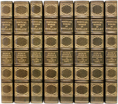 SHELLEY, Percy Bysshe. The Complete Poetical Works of Percy Bysshe Shelley. (8 VOLUMES - 1892) SHELLEY, Percy Bysshe. The Complete Poetical Works of Percy Bysshe Shelley. (8 VOLUMES - 1892)