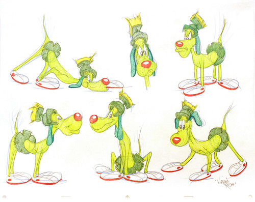 ROSS, Virgil. K-9 Martian Dog. (SIX ORIGINAL DRAWINGS - c.1990's) ROSS, Virgil. K-9 Martian Dog. (SIX ORIGINAL DRAWINGS - c.1990's)