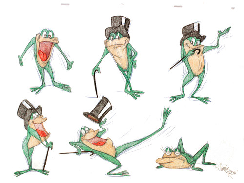 ROSS, Virgil. Michigan J. Frog. (Six Original drawings). (c.1990's) ROSS, Virgil. Michigan J. Frog. (Six Original drawings). (c.1990's)