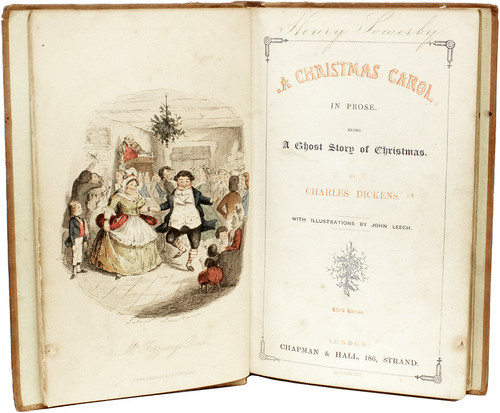 DICKENS, Charles. A Christmas Carol In Prose Being A Ghost Story of Christmas. (1843 - THIRD EDITION)