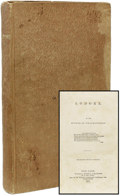 SHELLEY, Mary. Lodore. (1835 - FIRST AMERICAN EDITION) SHELLEY, Mary. Lodore. (1835 - FIRST AMERICAN EDITION)