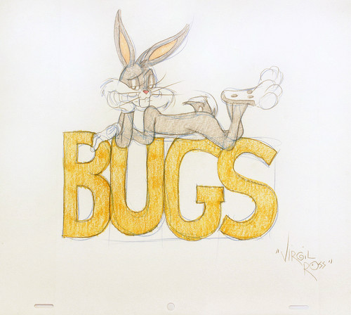 ROSS, Virgil. Bugs Bunny Lying On His Name. (Warner Brothers Studios - c.1990's)