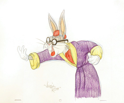 ROSS, Virgil. Bugs Bunny In a Robe. (Warner Brothers Studios - c.1990's) ROSS, Virgil. Bugs Bunny In a Robe. (Warner Brothers Studios - c.1990's)