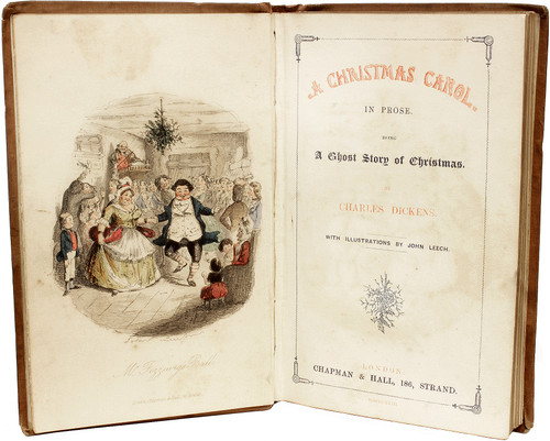 DICKENS, Charles. A Christmas Carol In Prose Being A Ghost Story of Christmas. (1843 -FIRST EDITION - SECOND ISSUE)