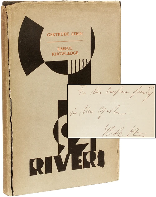 STEIN, Gertrude. Useful Knowledge. (1928 - FIRST EDITION - PRESENTATION COPY)