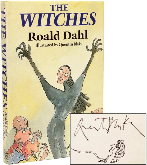 DAHL, Roald. The Witches. (1928 - FIRST EDITION - SIGNED BY THE ILLUSTRATOR QUENTIN BLAKE)