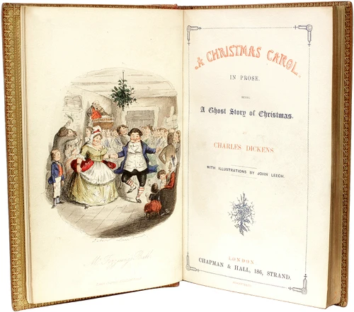 DICKENS, Charles. A Christmas Carol In Prose Being A Ghost Story of Christmas. (1843 - FIRST EDITION - FIRST ISSUE)