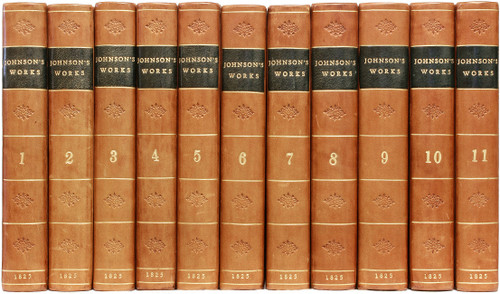 JOHNSON, Samuel. The Works Of Samuel Johnson. (11 VOLUMES - 1825)