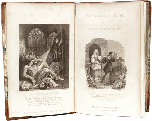 SHELLEY, Mary Wollstonecraft. Frankenstein; or, the Modern Prometheus. (1831 - FIRST PRINTING OF THE THIRD AND THE FIRST ILLUSTRATED EDITION)