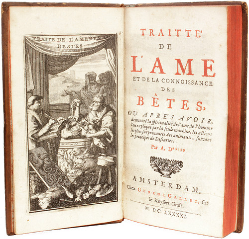 DILLY, Antoine. Traitte de L'ame et de la connoissance des betes. (1691 - FIRST EDITION)