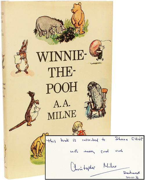 MILNE, A. A.. Winnie The Pooh. (1973 - FIRST COLOR EDITION FIRST PRINTING AND INSCRIBED BY CHRISTOPHER (ROBIN) MILNE)