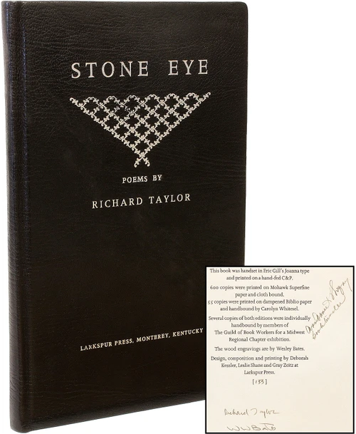 TAYLOR, Richard. Stone Eye: Poems by Richard Taylor. (2001 - LIMITED SIGNED EDITION)
