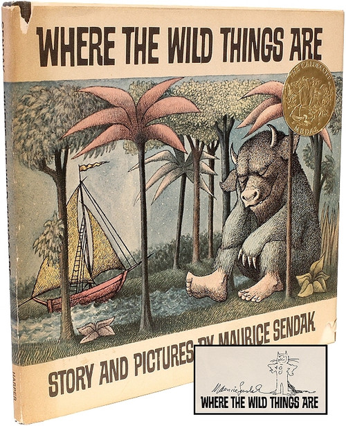 SENDAK, Maurice. Where The Wild Things Are. (EARLY EDITION SIGNED WITH AN ORIGINAL DRAWING OF MAX) SENDAK, Maurice. Where The Wild Things Are. (EARLY EDITION SIGNED WITH AN ORIGINAL DRAWING OF MAX)