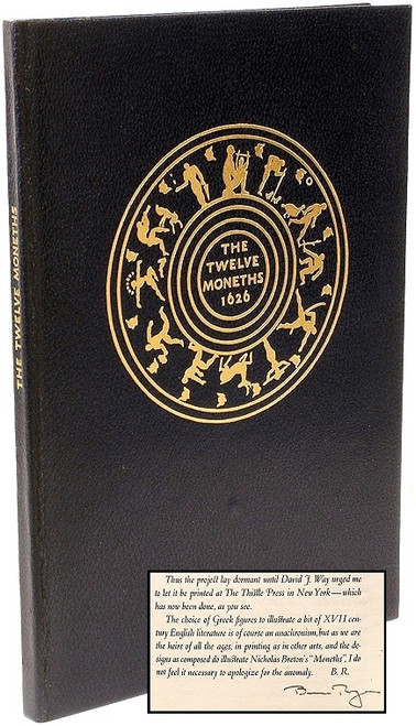 BRETON, Nicholas (Bruce Rogers). The Twelve Months and Christmas Day From "Fantastickes" (FIRST EDITION - SIGNED BY BRUCE ROGERS - 1951) BRETON, Nicholas (Bruce Rogers). The Twelve Months and Christmas Day From "Fantastickes" (FIRST EDITION - SIGNED BY BRUCE ROGERS - 1951)