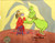 GEISEL, Theodore: (Dr. Seuss) ( Chuck Jones ). How The Grinch Stole Christmas . (AN ORIGINAL 1966 PRODUCTION 2 CEL SETUP OF THE GRINCH AND MAX)
