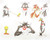 ROSS, Virgil. Sylvester the Cat & Tweety Bird. (SIX ORIGINAL DRAWINGS - c.1990's)