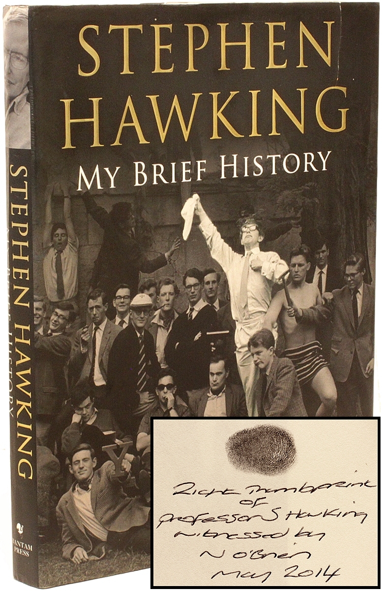 Memoir.　HAWKING　Stephen.　BLACK　PRINT　DD　THUMB　A　FIRST　BEARING　History.　LONDON　INK　Brief　2013)　PRINTING　My　OF　EDITION　HAWKING,　THE　(FIRST　Galleries