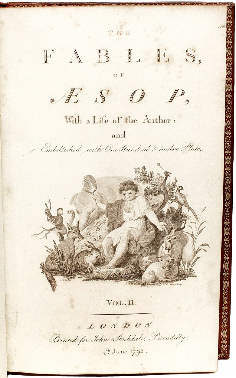 AESOP. The Fables of Aesop, With a Life of the Author. (2 VOLUMES
