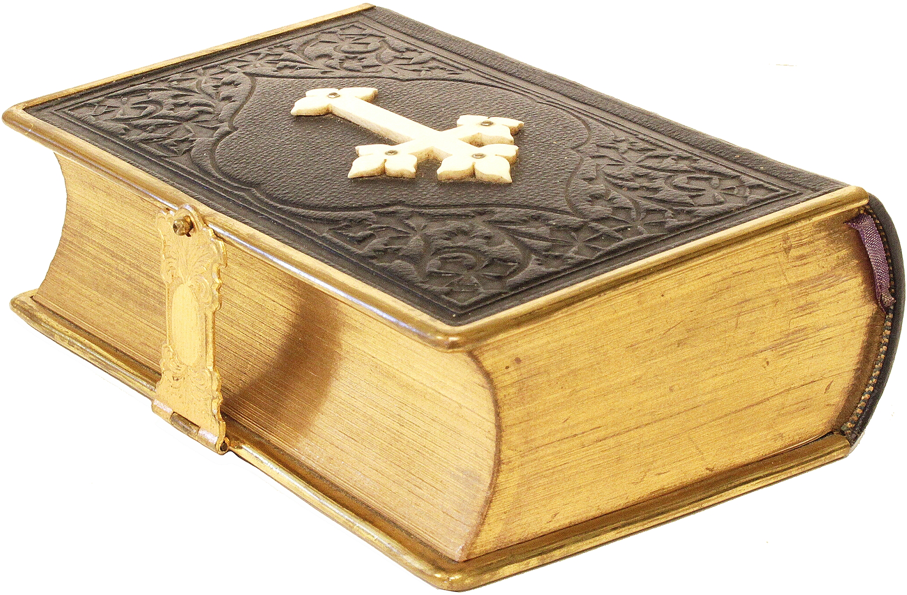 BOOK OF COMMON PRAYER. (1871 - IN A FINE BRASS MOUNTED LEATHER