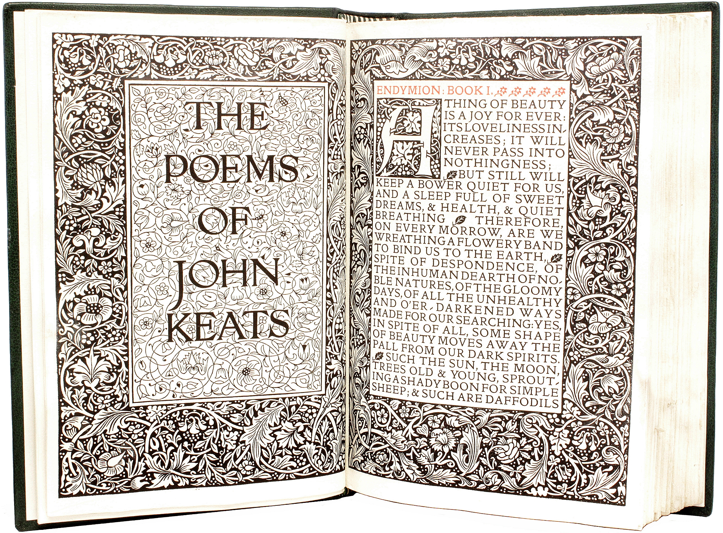 KEATS, John. The Poems Of John Keats. (1894 - THE KELMSCOTT PRESS