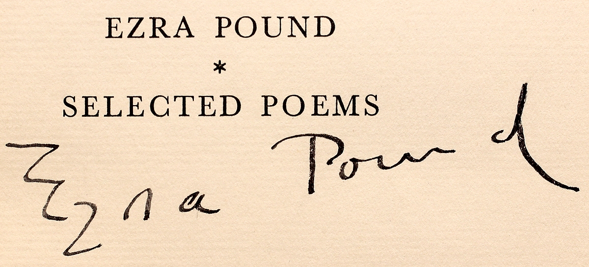 POUND, Ezra (T. S. Eliot - editor). Ezra Pound Selected Poems