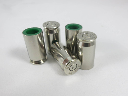 45 AUTO Nickel Bullet Shell Casing Universal Tire Valve Stem Caps 45 AUTO Nickel Bullet Shell Casing Universal Tire Valve Stem Caps