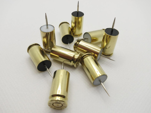 9mm Luger Bullet Push Pins \ Thumb Tacks – Pack of 10 9mm Luger Bullet Push Pins \ Thumb Tacks – Pack of 10