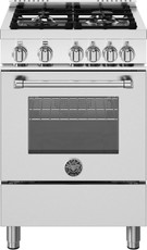 Bertazzoni - 24" Master Series range - Gas oven - 4 aluminum burners - LP version - Stainless Steel